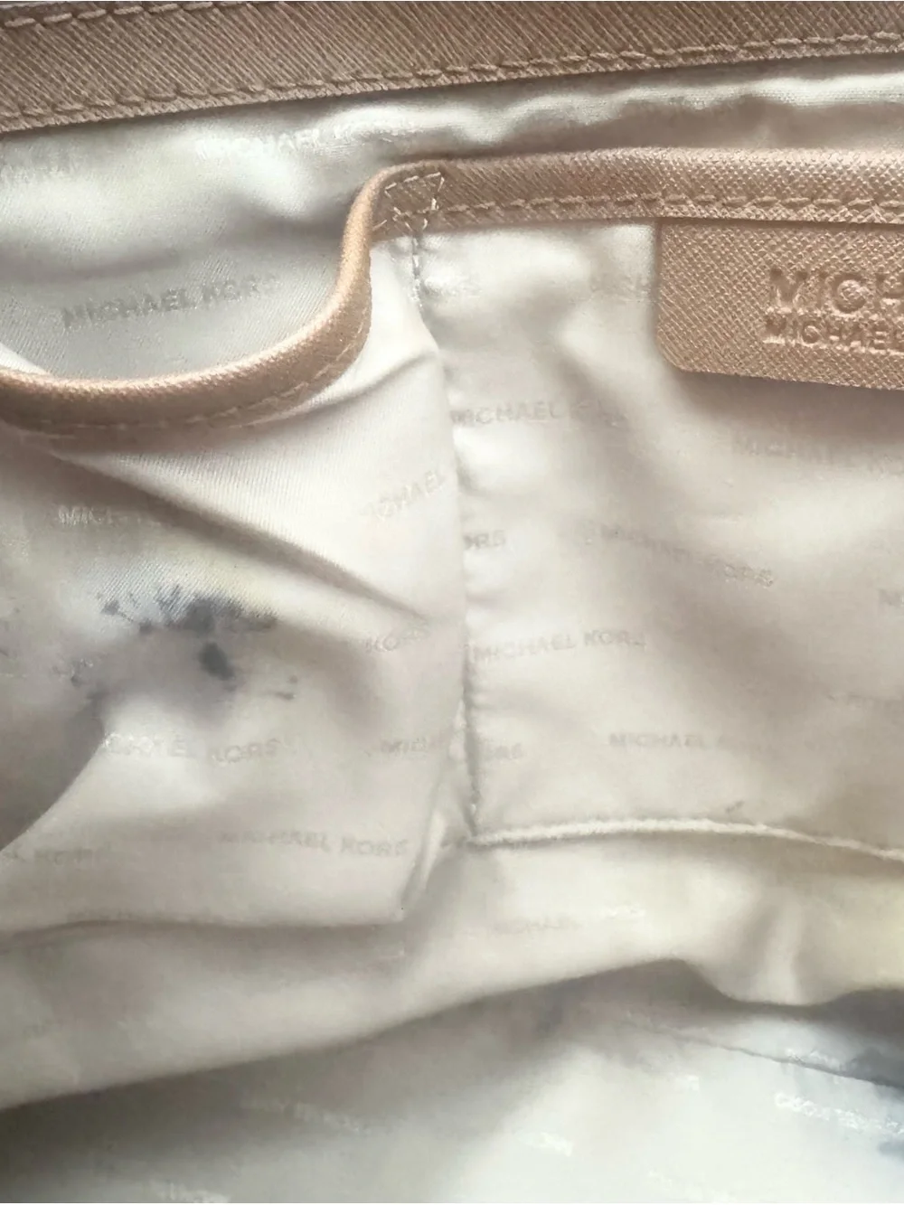 Michael Kors Cognac Brown Tote with Gold Charm